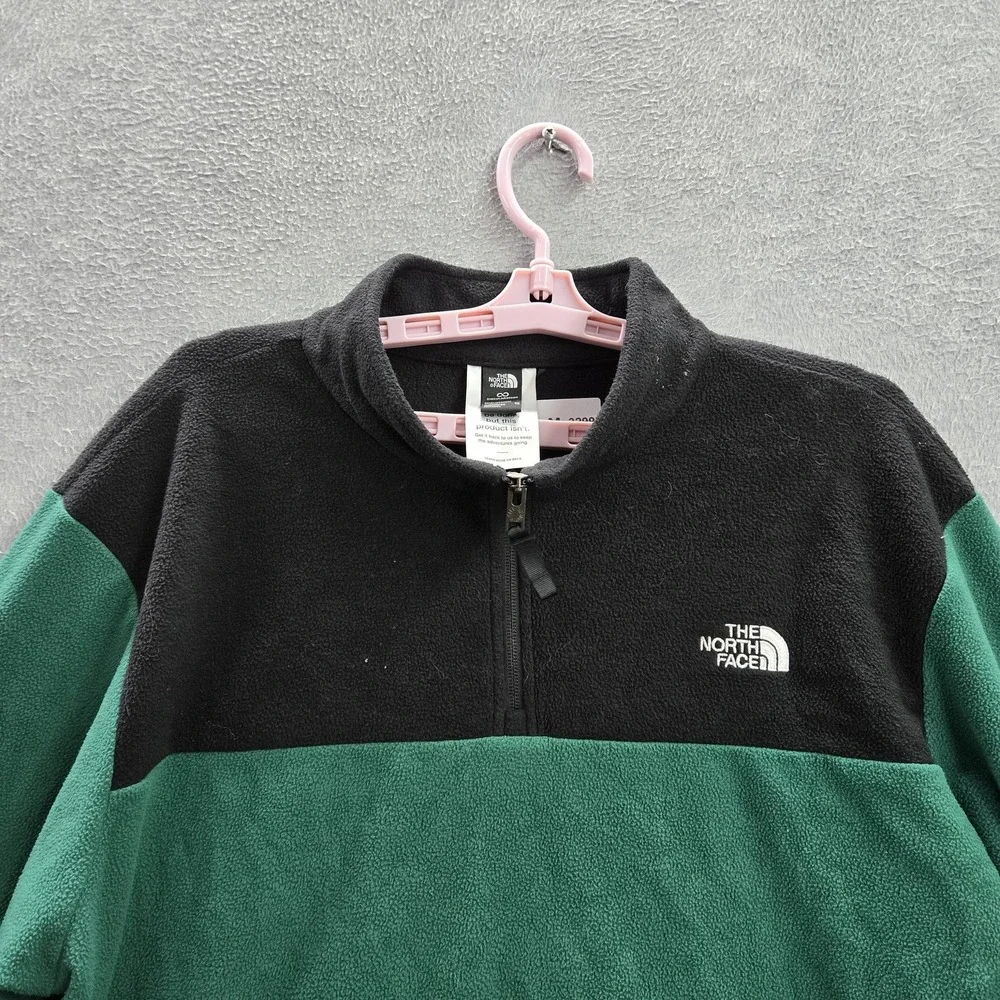The North Face Men Sweatshirt XL Green‎ Gordon Lyons Embroidery Pullover Fleece
